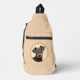 Manchester Terrier Painting Original Animal Art Sling Bag