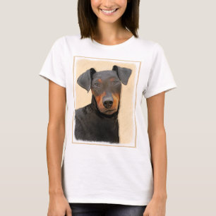 Manchester Terrier Painting Original Animal Art T-Shirt