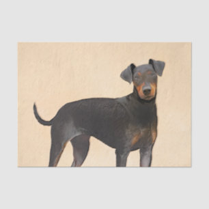 Manchester Terrier Painting Original Animal Art Tissue Paper