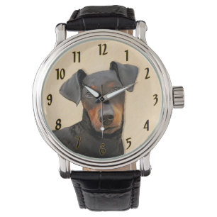 Manchester Terrier Painting Original Animal Art Watch