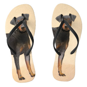 Manchester Terrier Painting - Original Dog Art Thongs
