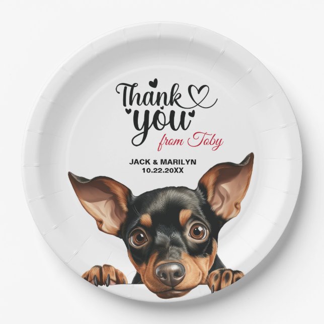 Manchester Terrier Paper Plate (Front)
