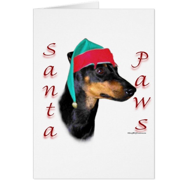 Manchester Terrier Santa Paws (Front)