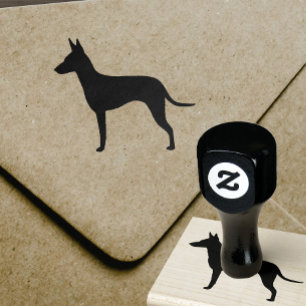 Manchester Terrier Silhouette Rubber Stamp
