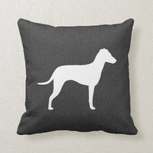 Manchester Terrier with Natural Ears Silhouette Cushion