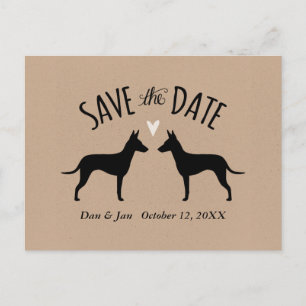 Manchester Terriers Wedding Save the Date Announcement Postcard