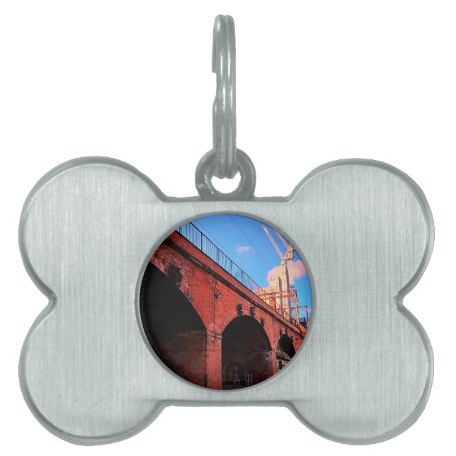 Manchester, train bridge pet ID tag (Front)