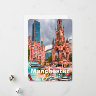 Manchester Travel Postcard Art, Manchester Travel 