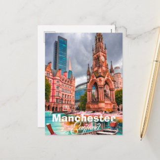 Manchester Travel Postcard Art, Manchester Travel 