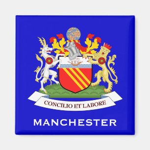 Manchester*, U.K. Coat of Arms Magnet