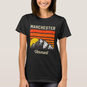 Manchester Vermont Retro Vintage City State Usa T-Shirt