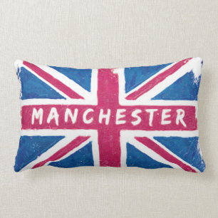 Manchester - Vintage British Union Jack Flag Lumbar Cushion