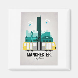 Manchester with tram magnet