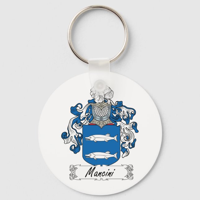 Mancini Family Crest Key Ring (Front)