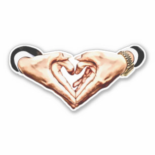 Mand and womans hands in heart shape lovers art