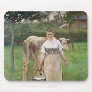 Manda Lametrie, The Farm Maid, 1887 Mouse Pad