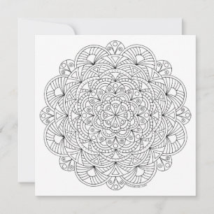 Mandala 010617 Friends Flat Card Adult Colouring