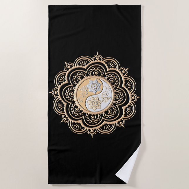 Mandala 1  beach towel (Front)