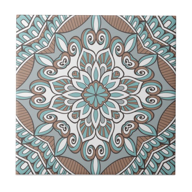 Mandala 2 ceramic tile (Front)