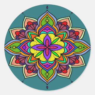 mandala 2 classic round sticker