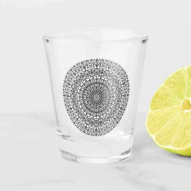 Mandala #2 -  shot glass (Front)