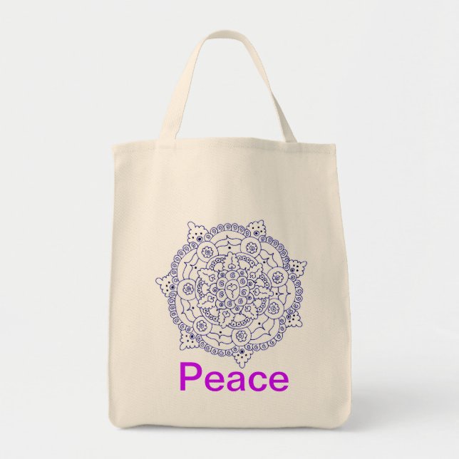 Mandala 4, Peace Tote Bag (Front)