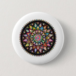 Mandala 6 Cm Round Badge