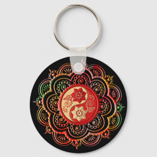 Mandala 6 key ring