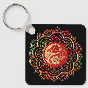 Mandala 6 key ring
