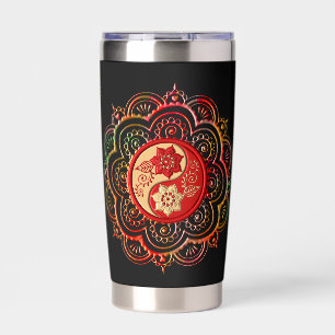 Mandala 6 water bottle insulated tumbler