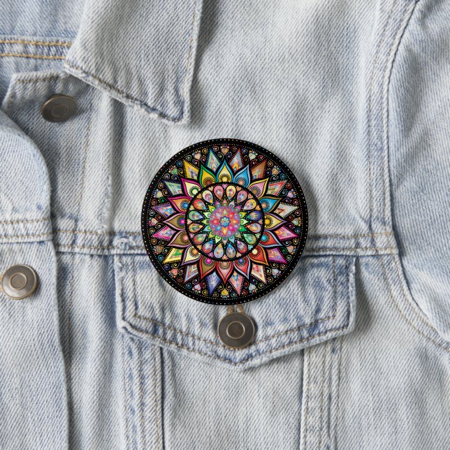 Mandala 7.5 Cm Round Badge (In Situ)