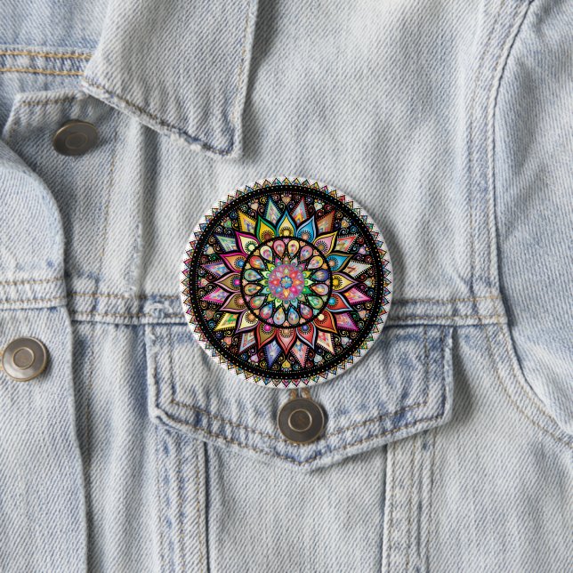 Mandala 7.5 Cm Round Badge (In Situ)