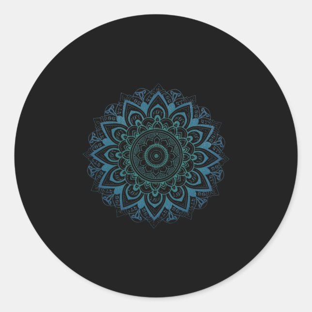 Mandala 8647  classic round sticker (Front)