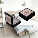 Mandala 9 Wooden Jewellery Keepsake Box<br><div class="desc">A pretty and delicate pinkish purple mandala with yellow highlights,  digitally created. A perfect mandala pattern design for adults and kids on many trendy products!</div>