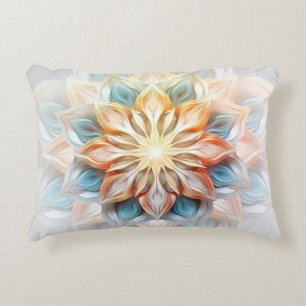 Mandala Abstract 3D Design in Warm Colours Decorative Cushion
