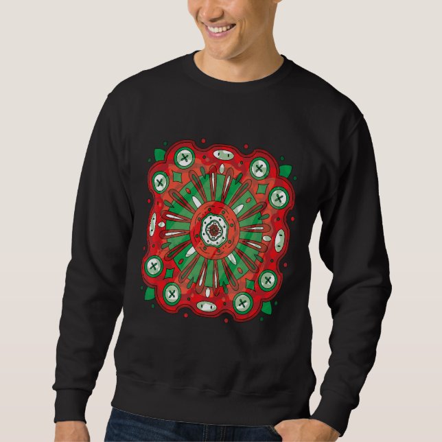 Mandala Abstract Imaginary Cymbols Sweatshirt (Front)