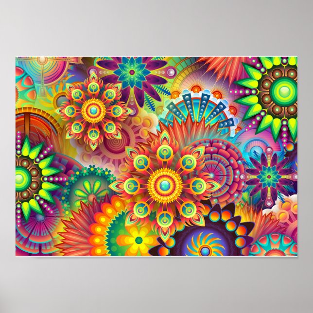 Mandala Abstract Spiritual Psychedelic Trippy Poster (Front)