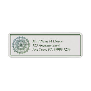 Mandala Address Label Return Address Label