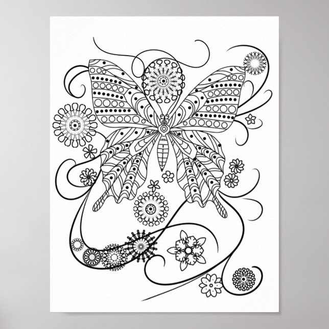  Mandala  Adult Colouring Doodle Colour This Poster (Front)