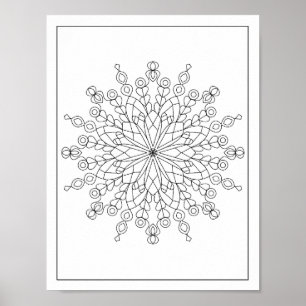  Mandala  Adult Colouring Doodle Colour This Poster