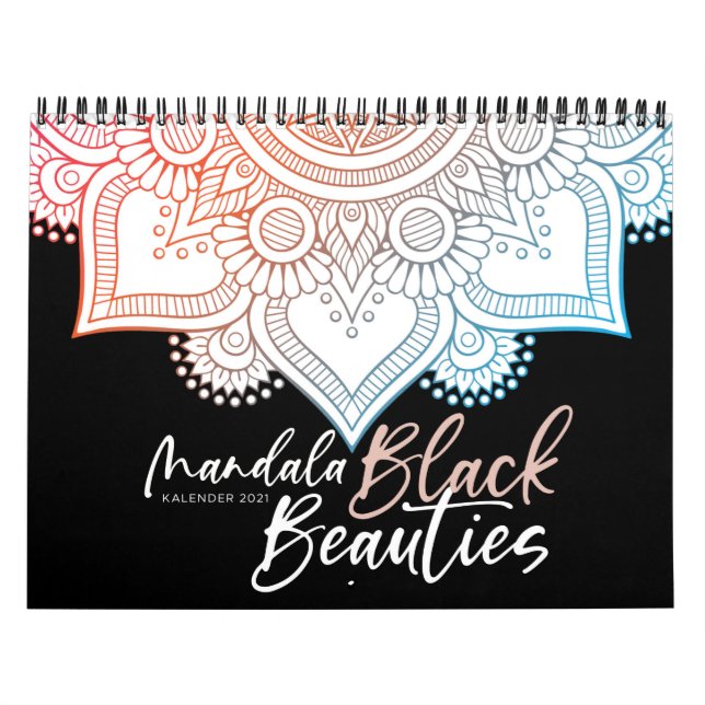 Mandala Adult Malbuch - Black Beauties Calendar (Cover)