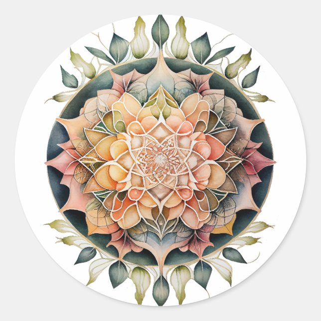 Mandala: An Oasis Of Peace and Tranquility Classic Round Sticker (Front)