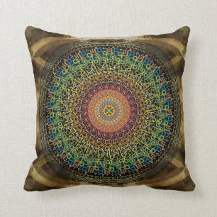 Mandala Armenian Alphabet Cushion