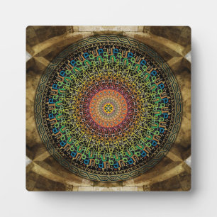 Mandala Armenian Alphabet Plaque with Easel