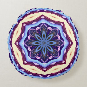 Mandala art design pattern ornament flower round cushion