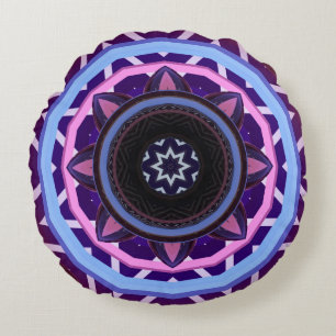 Mandala art design pattern ornament flower round cushion