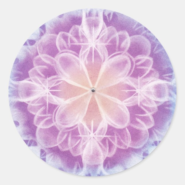 Mandala Art: Embracing Yourself Classic Round Sticker (Front)