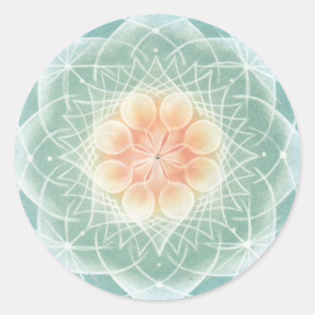 Mandala Art: Reader Classic Round Sticker (Front)