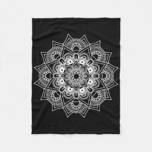 Mandala Art Sacred Geometry Spiritual Geometric  Fleece Blanket