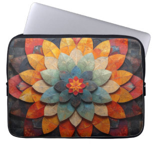 Mandala Art Textured Flower Laptop Sleeve